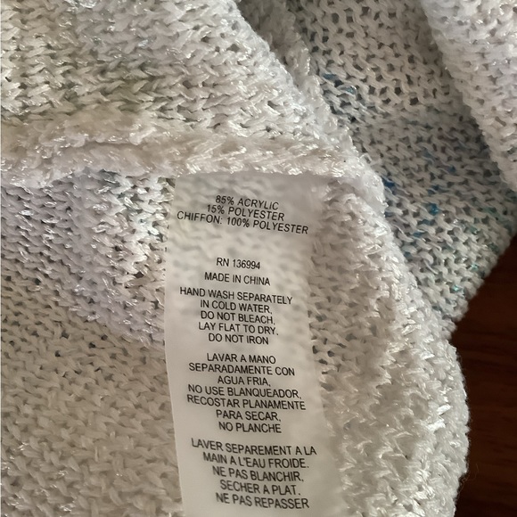 Sioni women’s size XL floral layered knit sweater - Picture 6 of 7